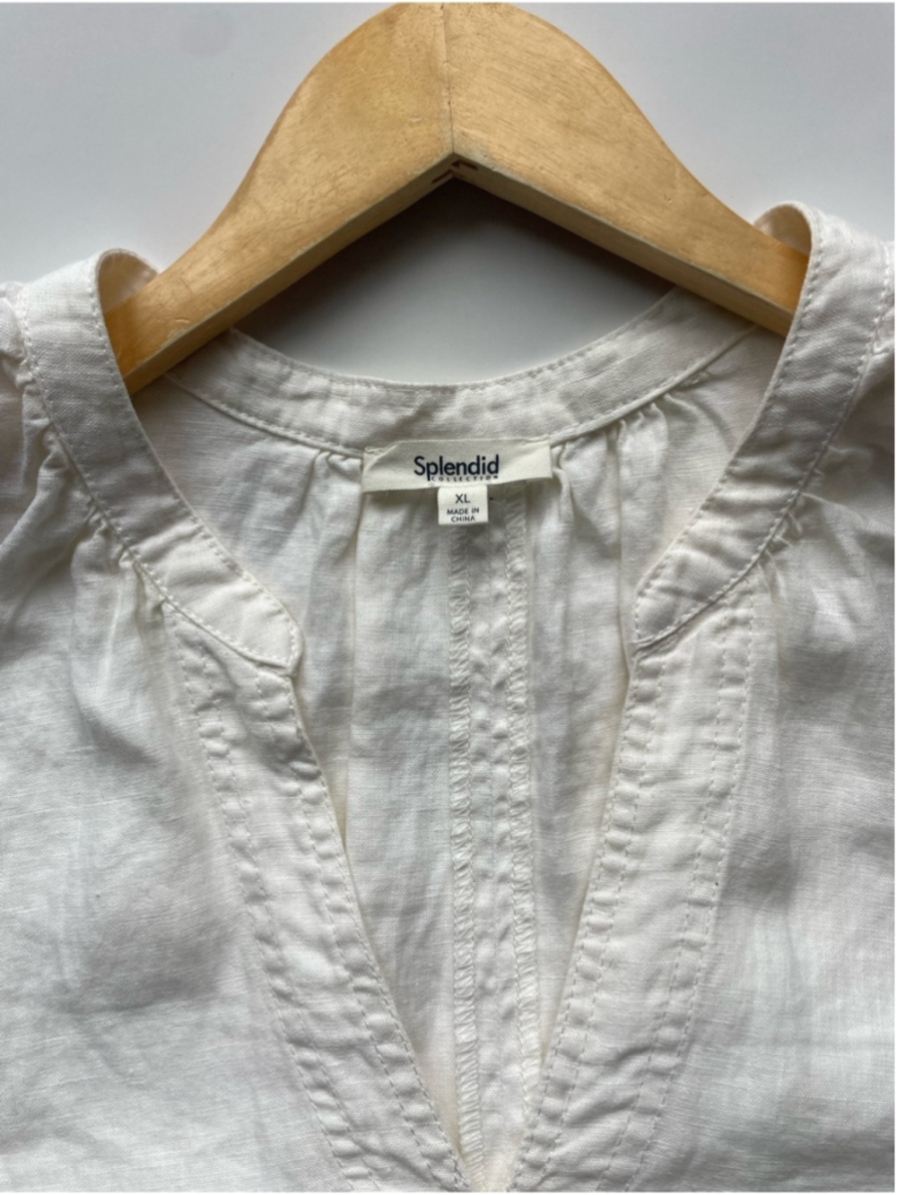 Splendid White Linen Shift Dress Sleeveless Minimal Summer XL - Picture 8 of 10